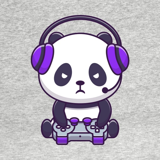 Cute Panda Gaming Cartoon by Catalyst Labs